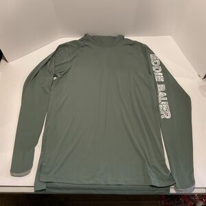 Eddie Bauer Men’s S Green Hooded Sun Shirt Freeshade Performance Fishing